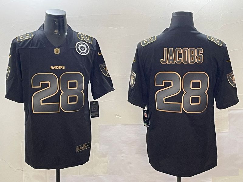 Men Oakland Raiders #28 Jacobs Black Gold 2024 Nike Limited NFL Jersey style 01083